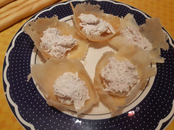 #Cestini di #parmigiano e #mousse di #coppapiacentina #preparazione